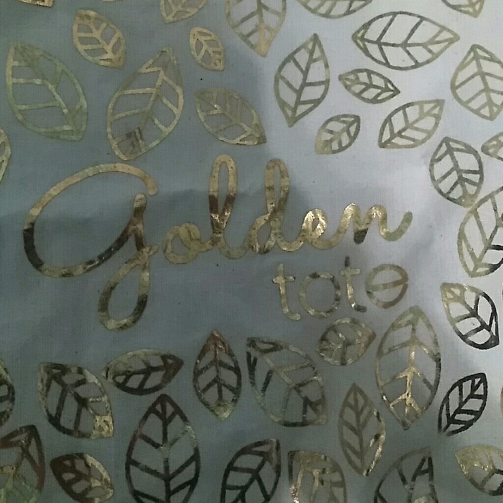 Goldentote gold leaf pattern tote bag fall 2014